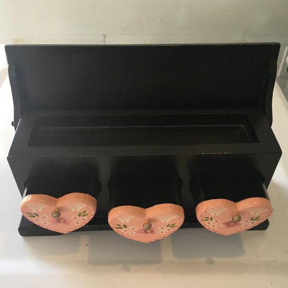 Vintage Hand Painted Floral Wood Box - Picture 4 of 7